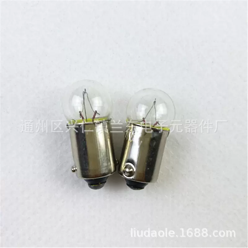 精密指示灯6.3V1W12V3W24V1W30V1WB9插口G11圆头小灯泡仪表灯泡