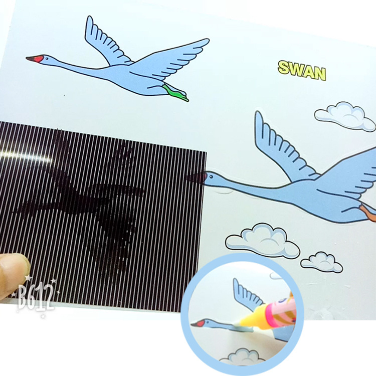 Agua DE LOS NIÑOS Magia tarjeta móvil Doodle educación temprana Inglés Ilustración ciencia y educación graffiti juguete