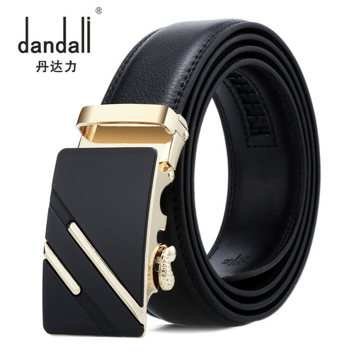 Dandali genuine leather men's belt casual men's automatic buckle belt business soft cowhide trouser belt factory direct sale