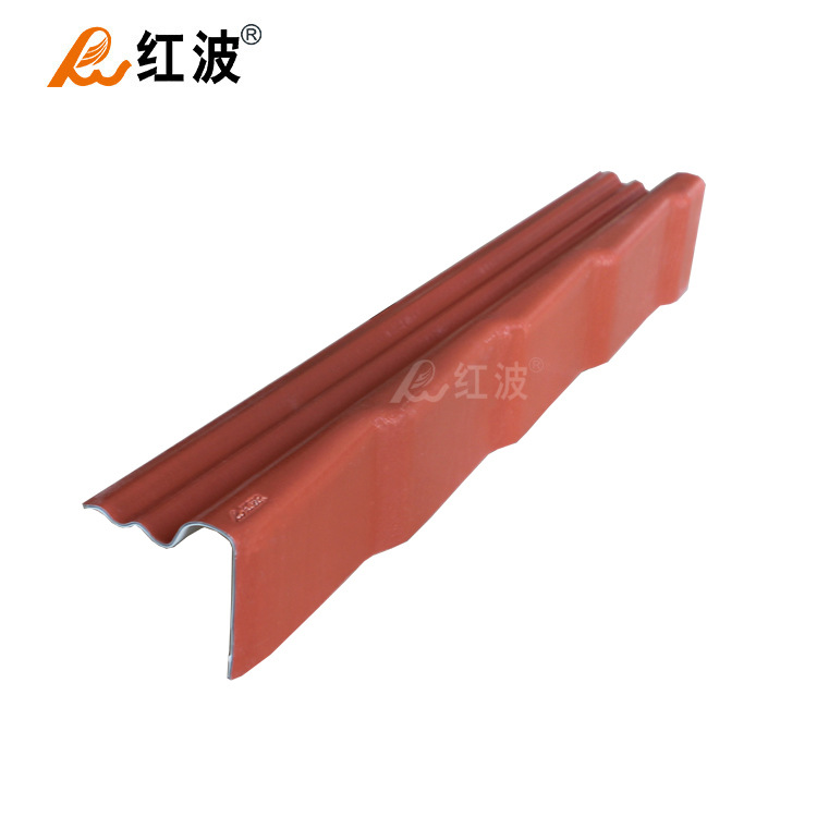 广东红波厂 仿古PVC瓦片叠层树脂瓦藏式风格民房右封檐板塑料瓦