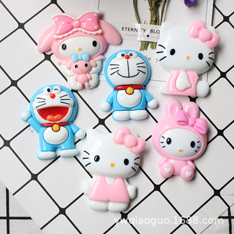 diy树脂配件卡通蓝猫 滴胶手机壳贴片 收纳盒水杯文具盒材料