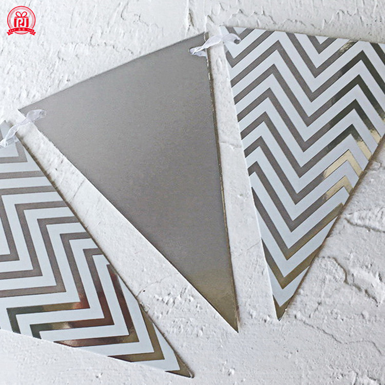 Nordic ins patrón de onda bronceado banderín suministros de fiesta de cumpleaños decoración de papel bandera banderín