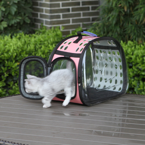 Factory Wholesale EV Transparent Pet Bags for Cats and Dogs, Foldable Storage Pet Outdoor Bags, Bulk Discounts