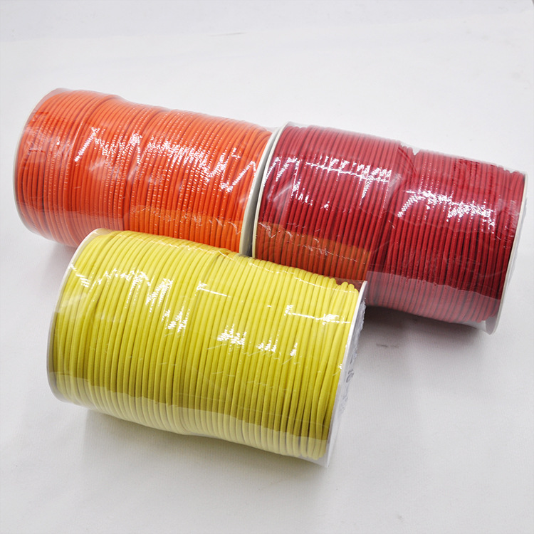 热销2mm松紧绳跨境现货圆形高弹弹力绳运动服橡筋乳胶绳松紧带