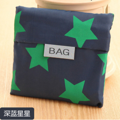 Fashion Square Eco-Friendly Shopping Bag Japanese Square Printed Oxford Cloth Foldable Shopping Bag bagcu