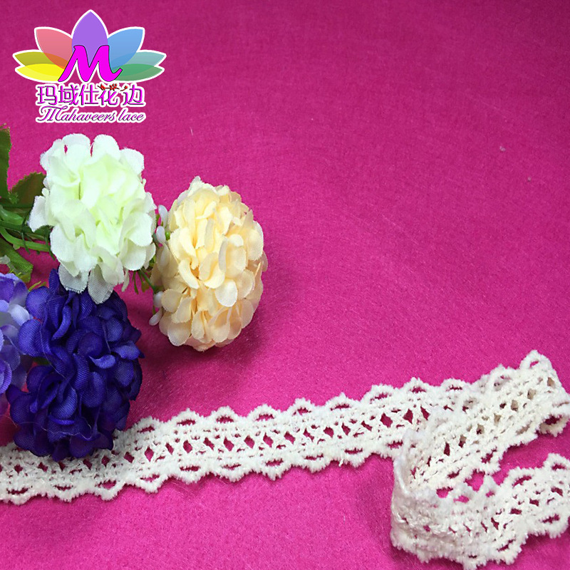 Ribbon clothing apparel lace pure cotton high quality woven lace…