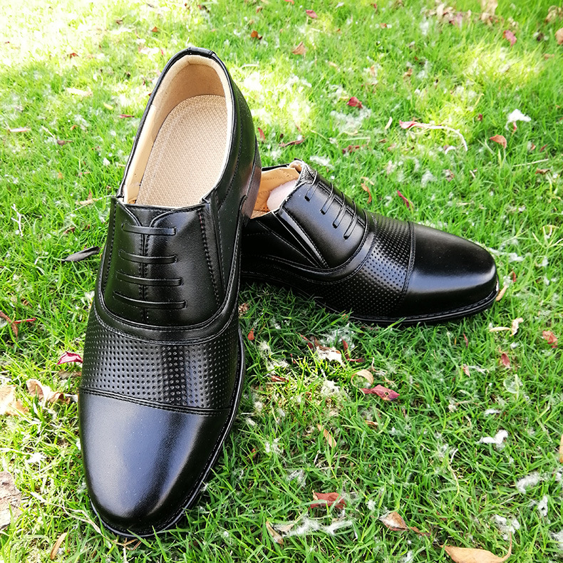 夏季皮凉鞋男镂空网眼B三接头皮鞋三节头鞋