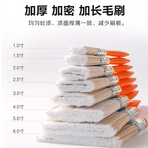 Cross-border dust removal tool brush wholesale home decoration paint brush 2 inches 4 inches plastic handle PET paint brush