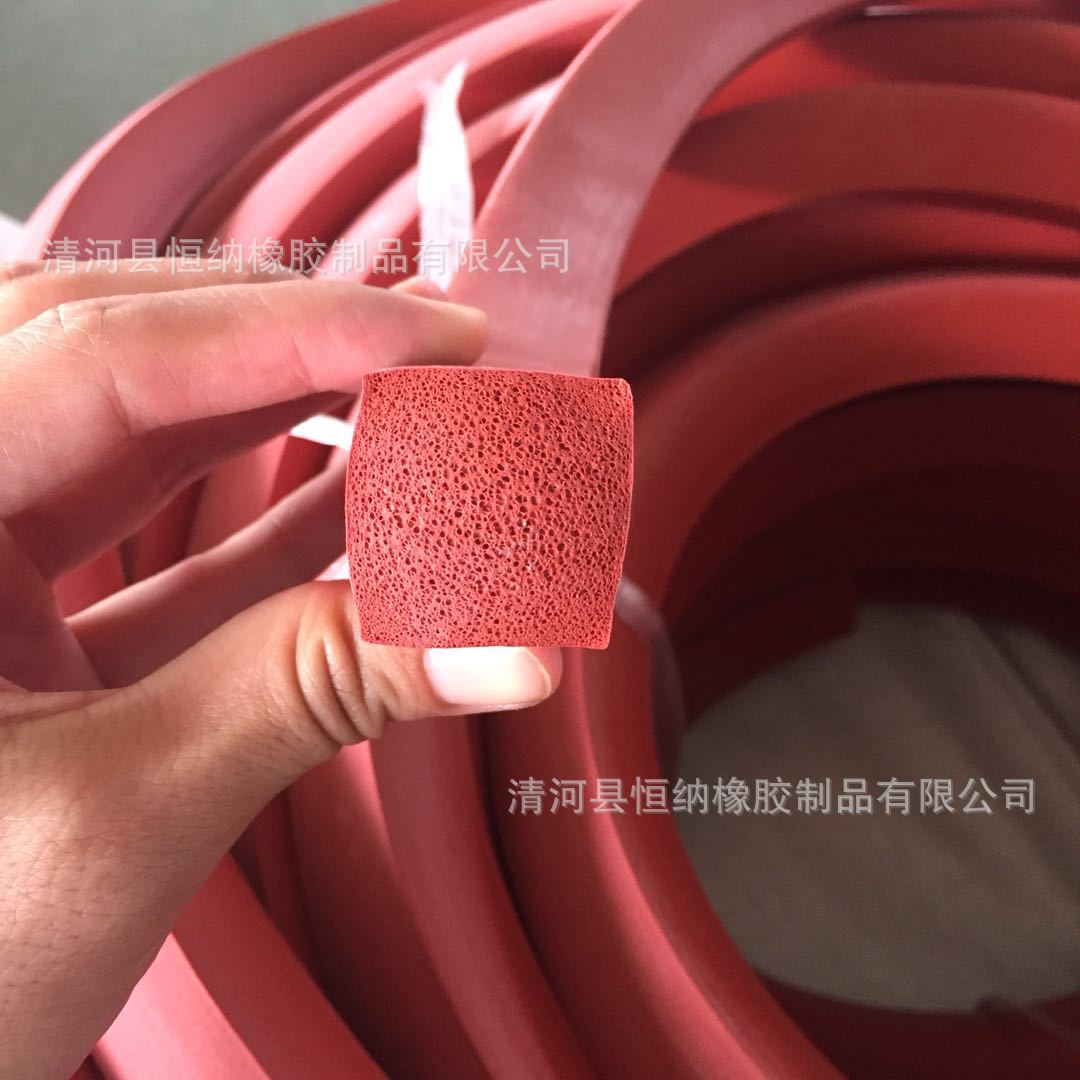 供应25*25方形硅胶密封条红色硅胶发泡条防尘条机电设备硅胶条