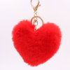 Fashionable plush keychain heart shaped for beloved, pendant, wholesale