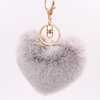 Fashionable plush keychain heart shaped for beloved, pendant, wholesale