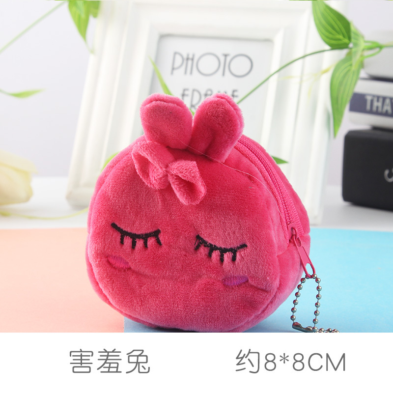 Cartoon Plush Three-dimensional Zero Wallet Cute Cartoon Coin Bag Key Bag Girl Child Student Yiwu Small Gift