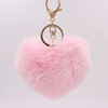 Fashionable plush keychain heart shaped for beloved, pendant, wholesale