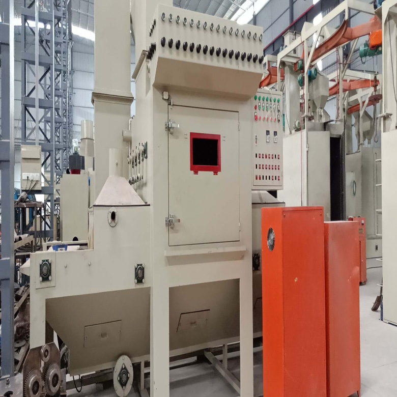 广东鑫国输送自动喷砂机不粘锅不锈钢防盗门全自动喷砂机生产厂家