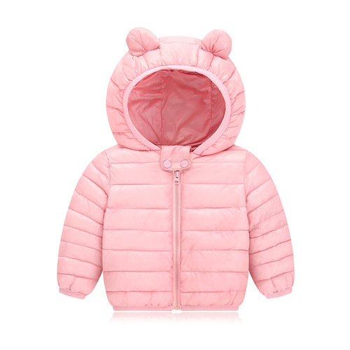  new autumn and winter cartoon style children's down cotton coats for boys and girls, medium and large children's short styles, lightweight baby outerwear