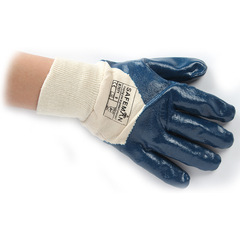 Junyu B7071 Nitrile Gloves with Velvet Half-Dipped Coating, Rubberized Cuffs, Anti-Slip, Wear-Resistant, Cut-Resistant, Puncture-Resistant, and Oil-Resistant Gloves
