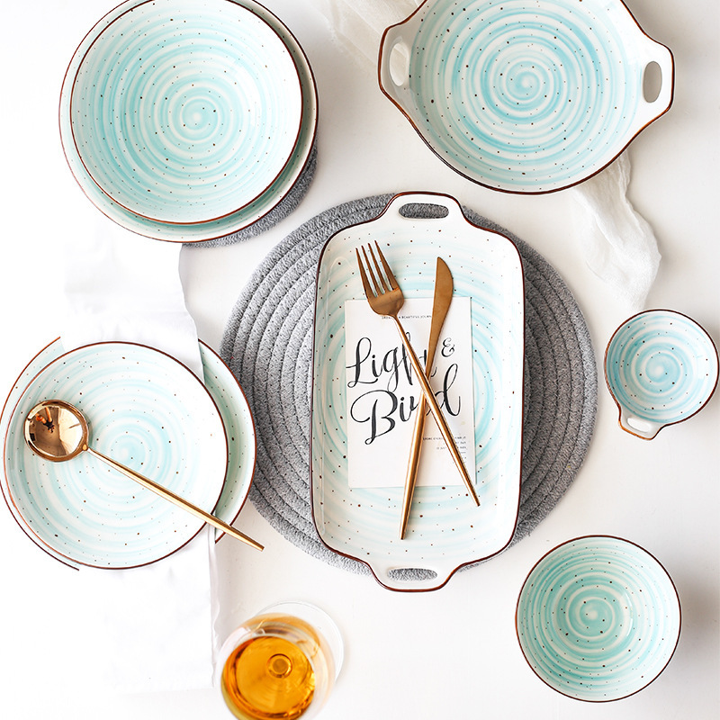 Big Sale Japanese Hand-Painted Underglaze Ceramic Tableware Set Household Plate Dish Plate Rice Bowl Soup Bowl Noodle Bowl Big Sale Japanese Hand-Painted Underglaze Ceramic Tableware Set Household Plate Dish Plate Rice Bowl Soup Bowl Noodle Bowl