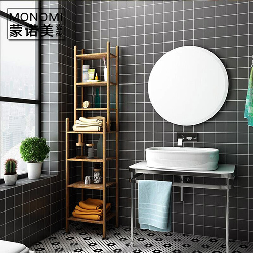 Factory direct sales Foshan tiles small white tiles 300 black and white ceramic mosaics bathroom tiles gray tiles