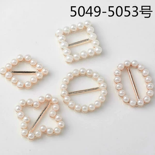 新款多边形斜条发饰配件丝带扣丝巾扣包装装饰diy配件5049-5053