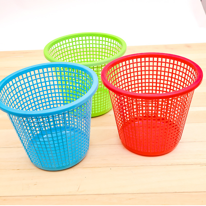 Factory Direct household kitchen toilet cleaning living room office household plastic round hollow trash can