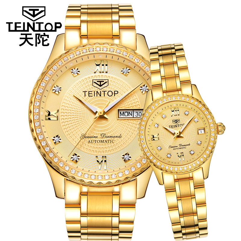 Teintop Tiantao Couple's Watch Fully Automatic Mechanical Watch Men's and Women's Watch Pair of Fashion Business Set Watches