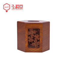 弘艺堂木质工艺品纸巾盒抽纸盒创意欧式客厅茶几纸抽遥控器收纳盒