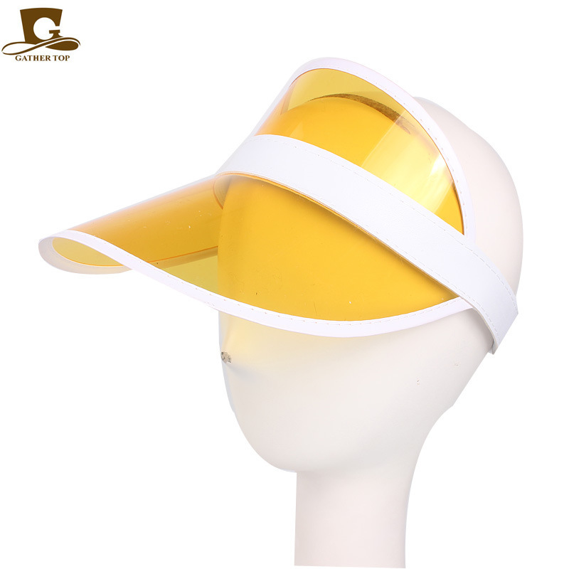 Summer universal travel transparent plastic sun hat for men and…