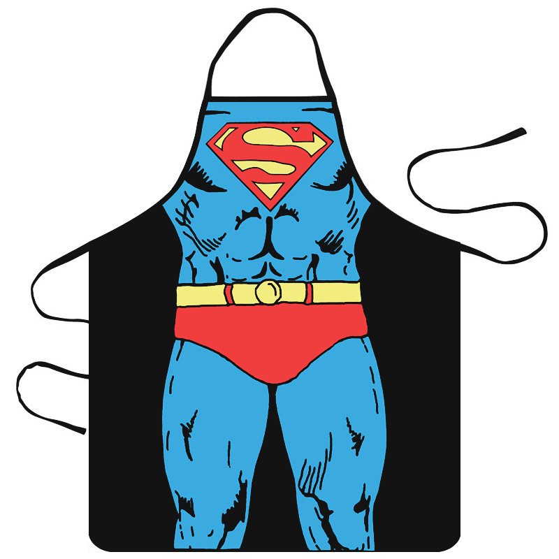 Suministro transfronterizo de Amazon Venta caliente creativa personalidad divertida impresa delantal músculo hombres sexy delantal suministro de la fábrica