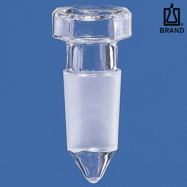 BRAND/普兰德锥形磨口瓶塞Boro3.3玻璃六角形空心