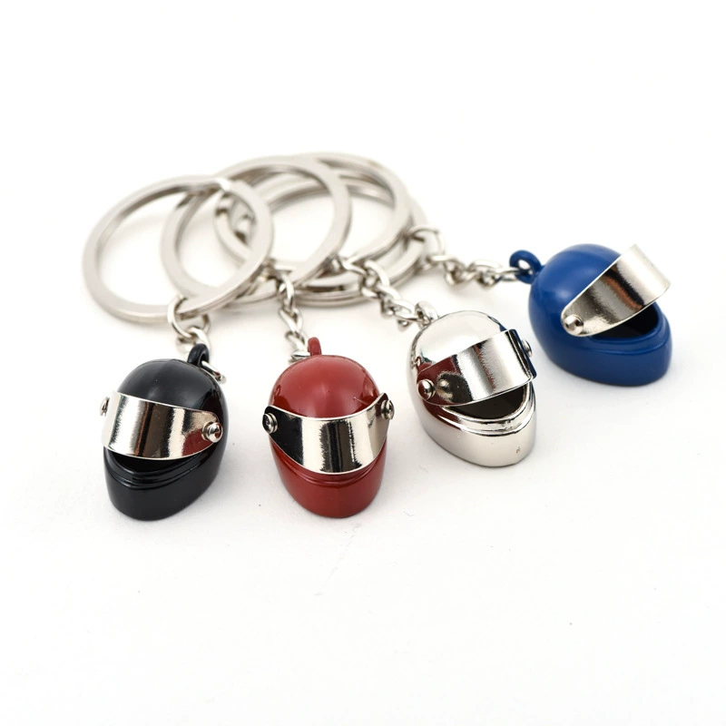 Creative small three dimensional helmet, keychain, realistic electric car, custom-made