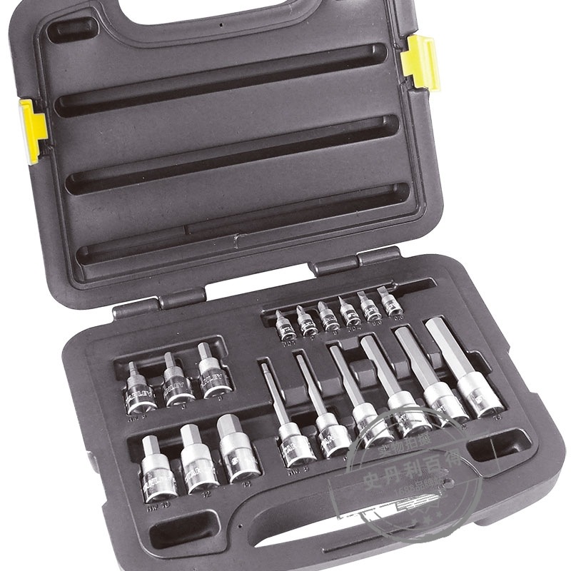 STANLEY/史丹利 18件套6.3MM,12.5MM系列花形/6角旋具套筒组套
