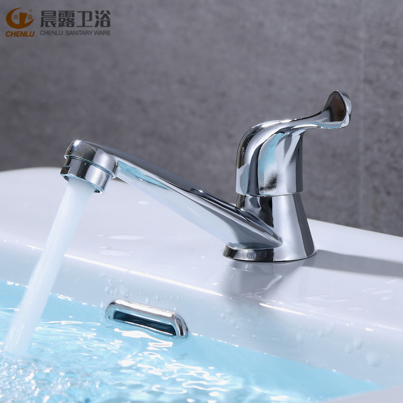 Transfronterizo Tailandia 96 lavabo grifo 4 puntos de agua fría simple lavabo de grifo abierto rápido lavabo