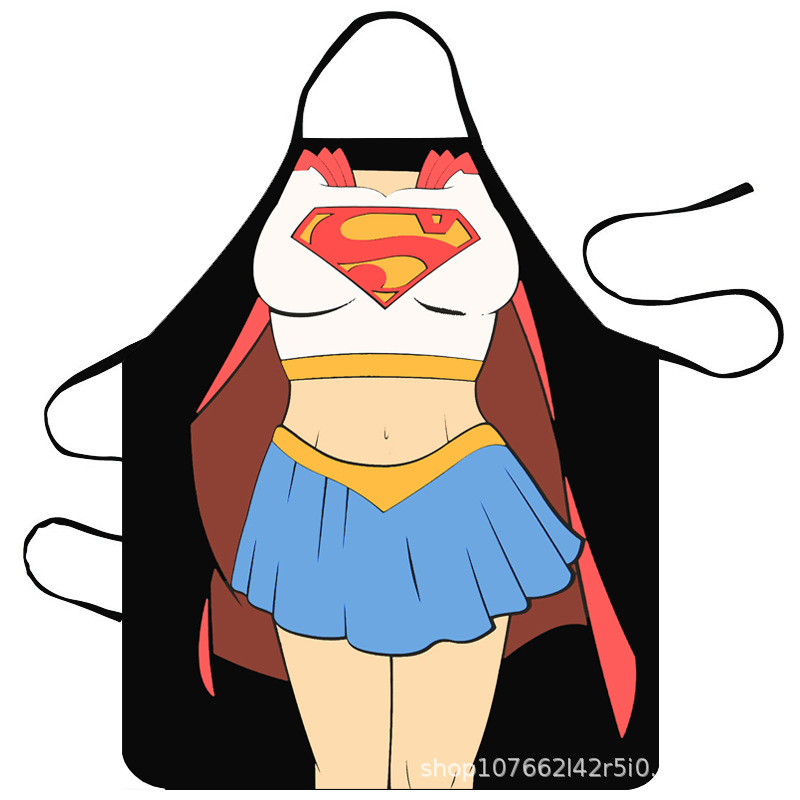 Suministro transfronterizo de Amazon Venta caliente creativa personalidad divertida impresa delantal músculo hombres sexy delantal suministro de la fábrica