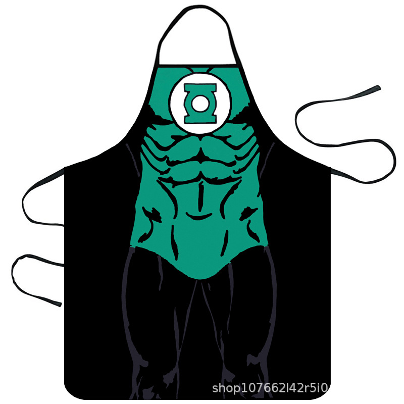 Suministro transfronterizo de Amazon Venta caliente creativa personalidad divertida impresa delantal músculo hombres sexy delantal suministro de la fábrica