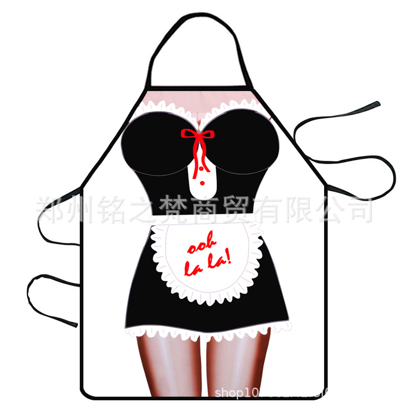 Suministro transfronterizo de Amazon Venta caliente creativa personalidad divertida impresa delantal músculo hombres sexy delantal suministro de la fábrica