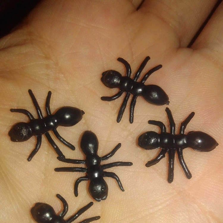 Черный муравей Хэллоуин пластиковый ПВХ муравей маленькое насекомое модель животного игрушка Моделирование муравей