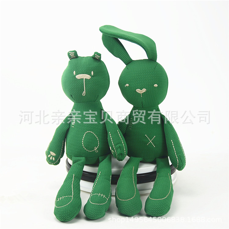 Calmante bebé británico de orejas largas conejo Oso de ballet educativo muñeca de los niños de juguete de peluche muñeca al por mayor