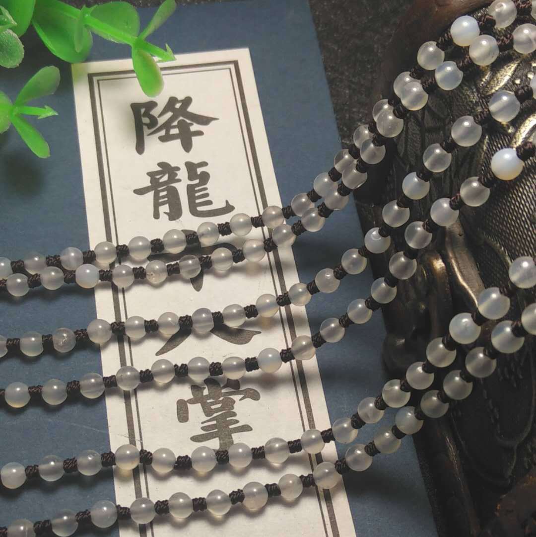 fashionable necklace cord white jade handmade