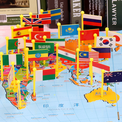 World map puzzle with national flag Montessori early education development children's educational toys 4-6-7-9 years old boys and girls