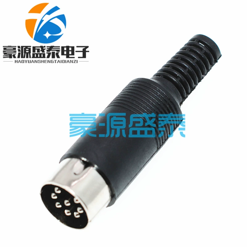 Большой Клеммный штекер DIN штекер клавиатуры/мыши 8-жильный штекер проводки 8-контактный 8P MIDI Штекерный разъем