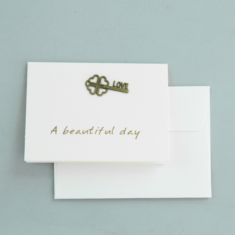 Corea del Sur papelería réplica de memoria Mini tarjeta de felicitación de cumpleaños Tarjeta de bendición 12 tipos de tarjetas de felicitación de la palabra para la bendición