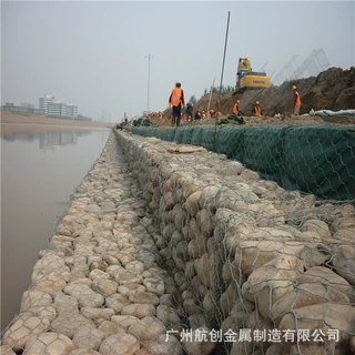 厂家生产护坡雷诺护垫水利防洪固滨铅丝笼路面加筋石笼网格宾网