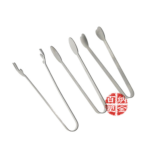 Stainless steel thickened lemon sandwich, heart-shaped tea leaf clip, ice clip, food clip, sugar clip, barbecue clip, palm food clip