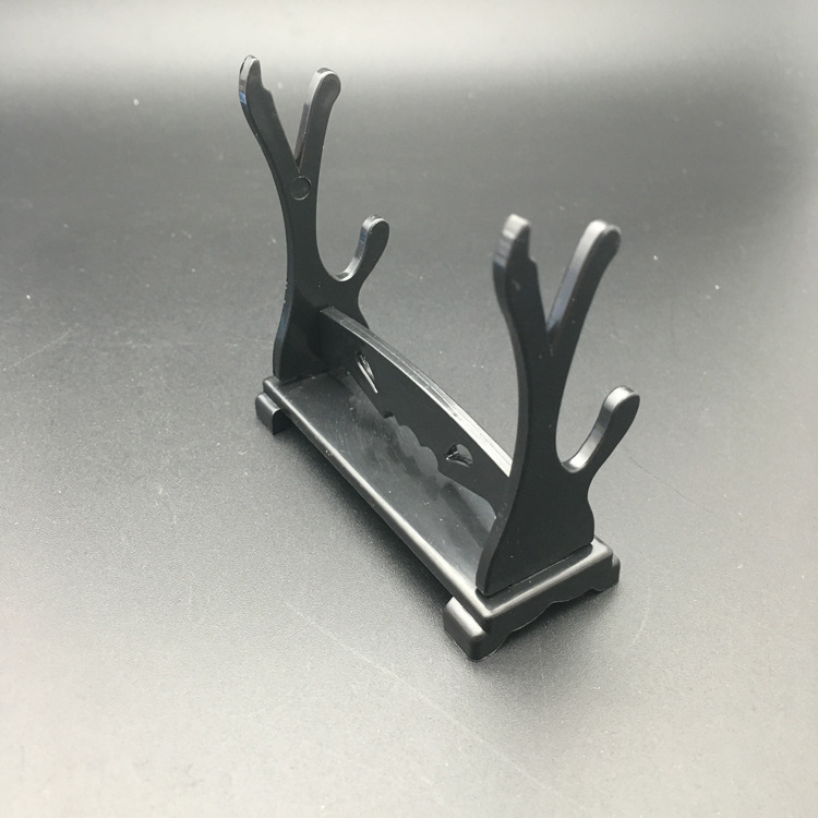 Two-Layer Plastic Model Display Stand, Anime Gun/Blade Rack, Compact 7×2.5×6 cm