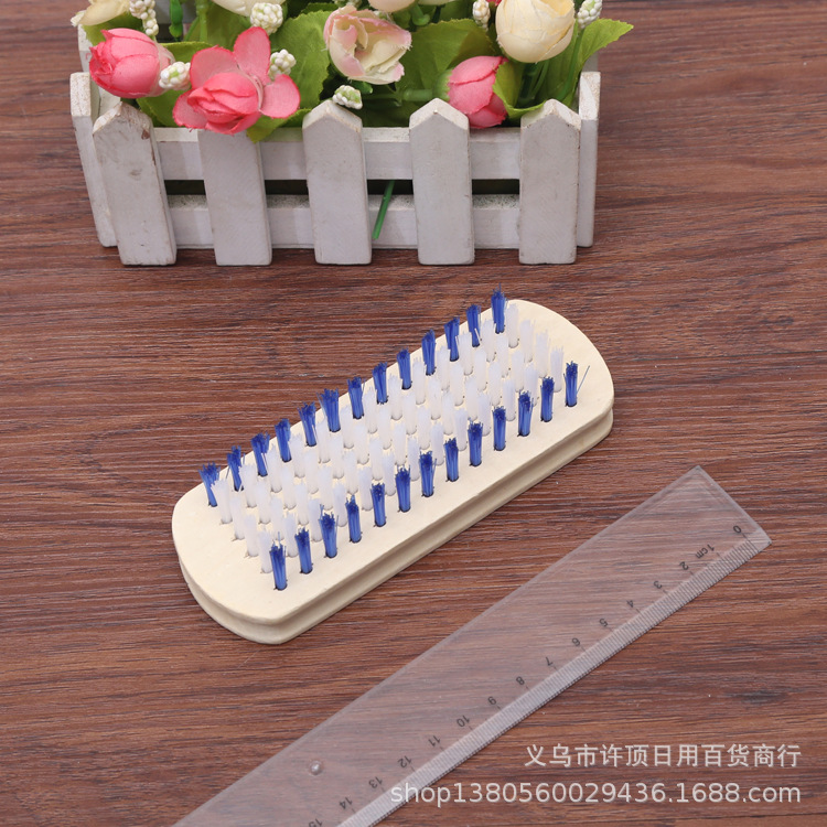 Wooden laundry brush bristle cleaning shoes multi-functional household clothes brush square wood clothes brush floor brush
