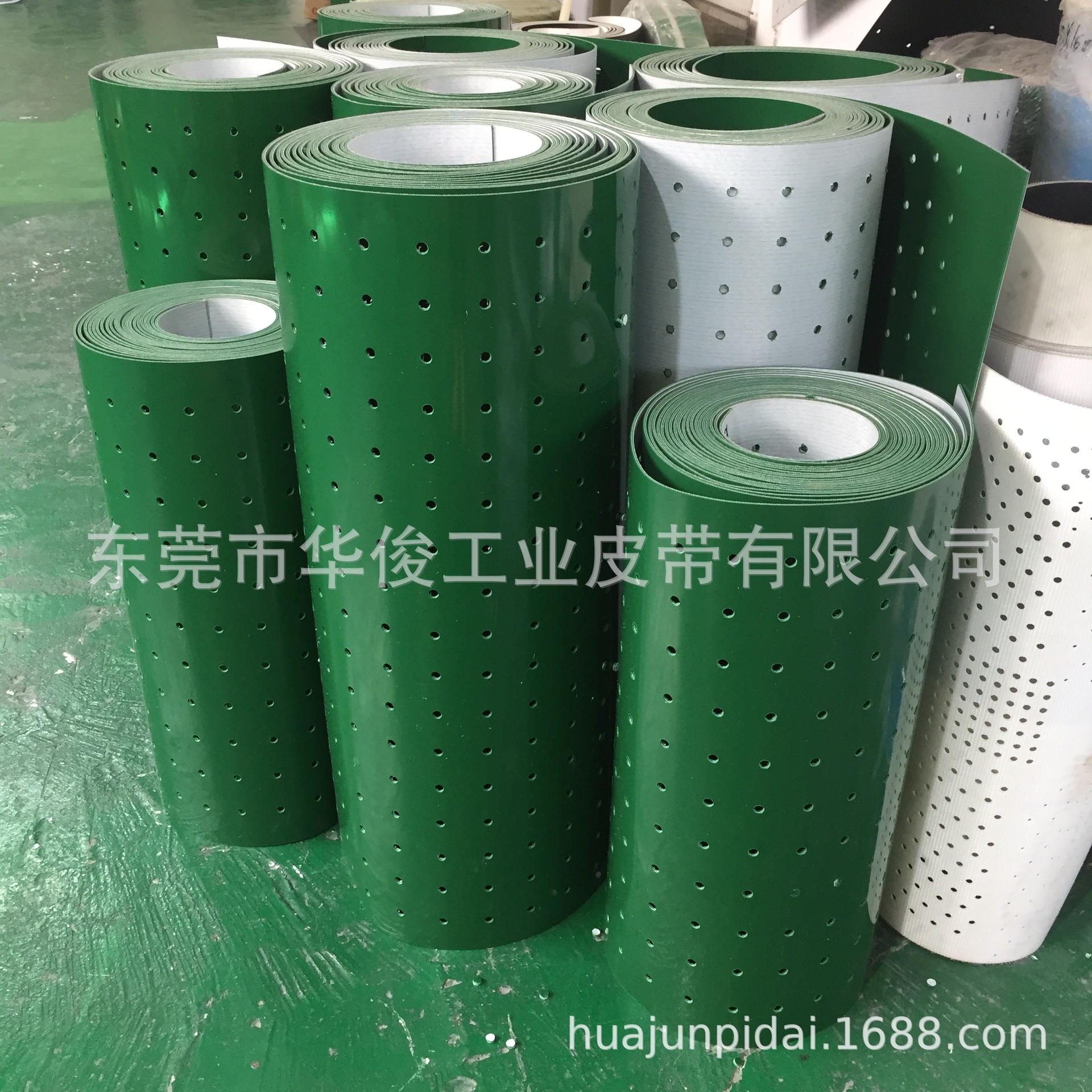 打孔pvc输送带 输送带打孔 透气输送带