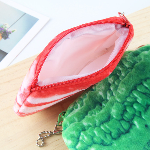Creative 3D vegetable plush coin key coin bag miscellaneous card bag student graduation gift wholesale