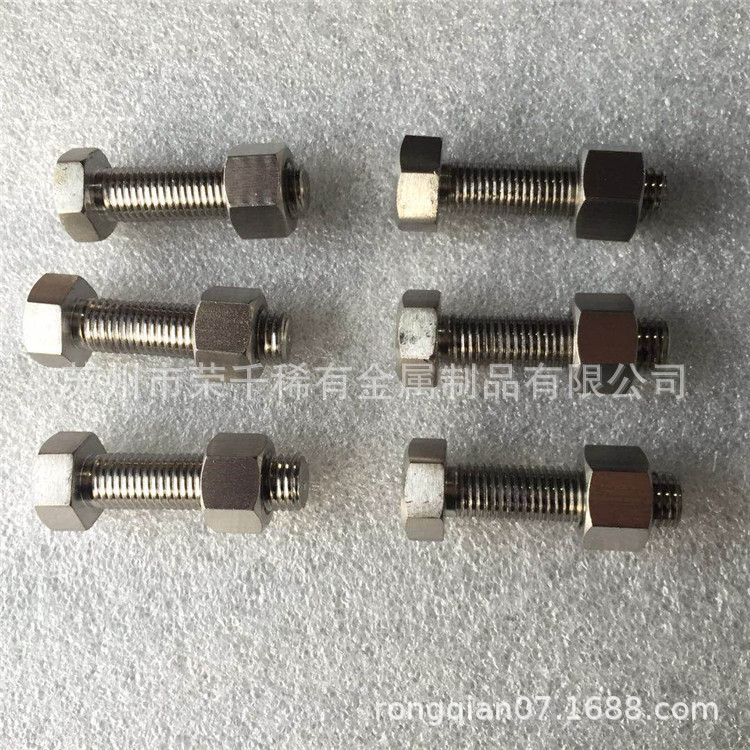 大量供应高精度 M8*170钛螺丝 TA2 TA1纯钛 螺母 按图纸做