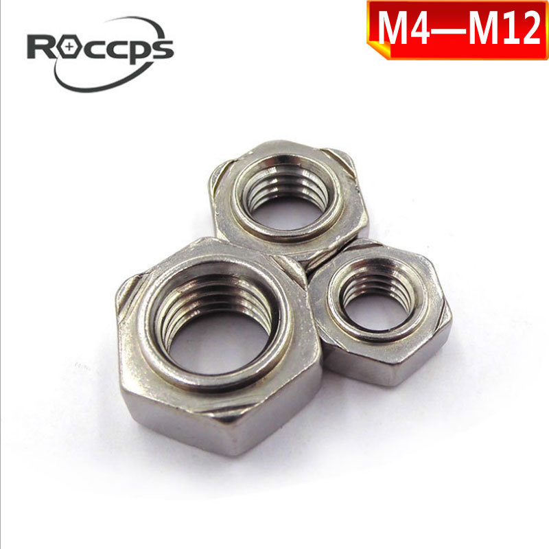 厂家直销 304不锈钢六角焊接螺母 不锈钢焊接螺母M3/4/5/6/8/10