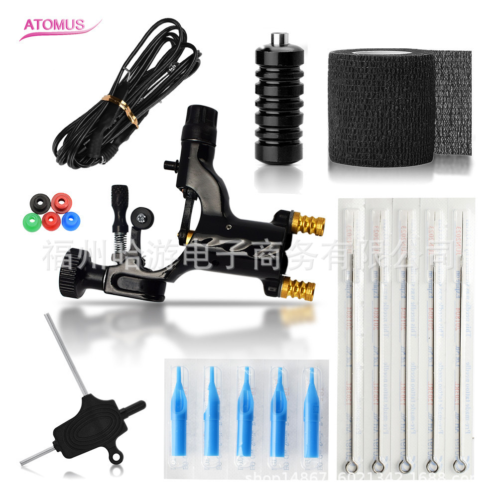 Tattoo Machine Set Tattoo Dragonfly Machine Bandage Black Hook Line Dragonfly Machine Set Beginner Set